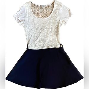 Forever 21 Navy Blue Mini Skater Skirt